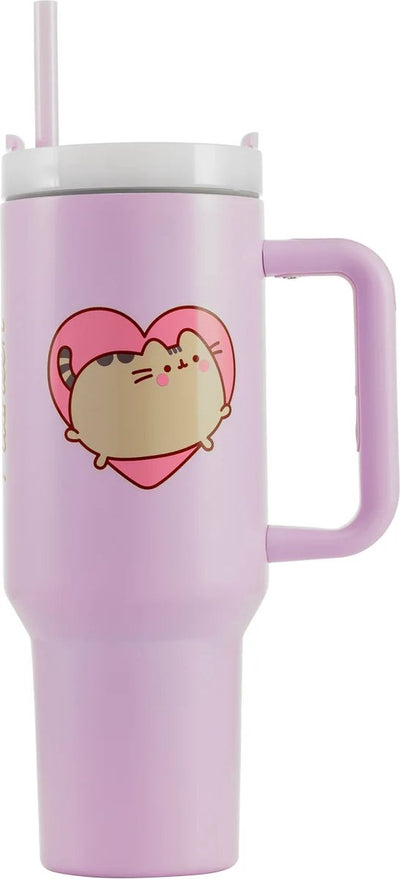 Pusheen heart 40oz 1200ml tumbler drinking bottle - double-wall