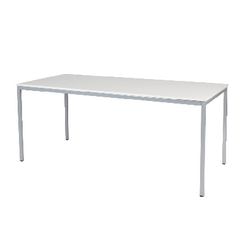 Tavolo riunione e mensa 180x80x74cm alluminio bianco