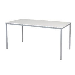 Tavolo riunione e mensa 160x80x74cm alluminio bianco