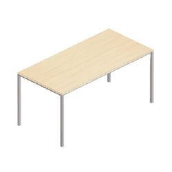 Tavolo riunione e mensa 160x80x74cm alluminio ciliegio chiaro