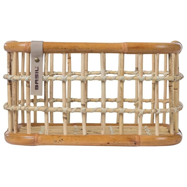 Basil Green Life - cestino per biciclette Rattan - Medium - Terra Naturale Brown