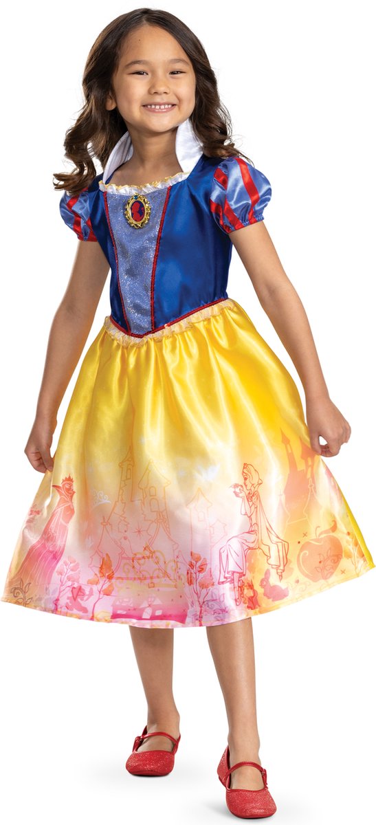 Disfraz de princesa de Disney - Blancanieves, vestido de Blancanieves clásico, talla m (7-8 años), niñas