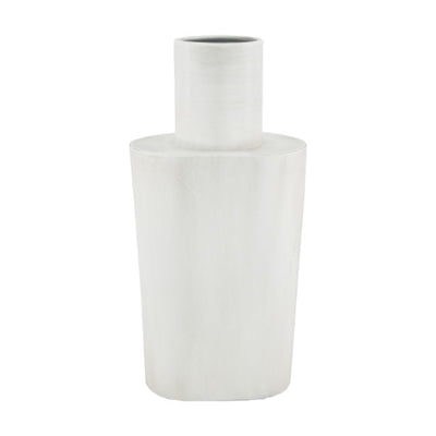 Naturel collections dijk natural collections vaas metaal 14x9x28,5cm wit grey-wash