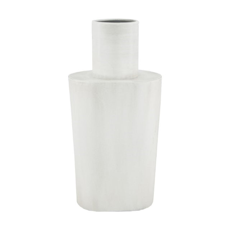 Naturel collections vaas metaal h28,5cm wit