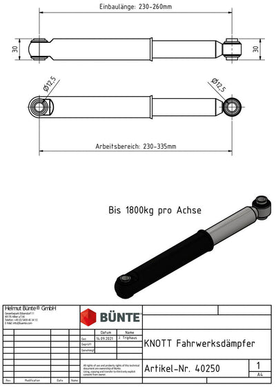 Shock ammortizzatore Bünte.