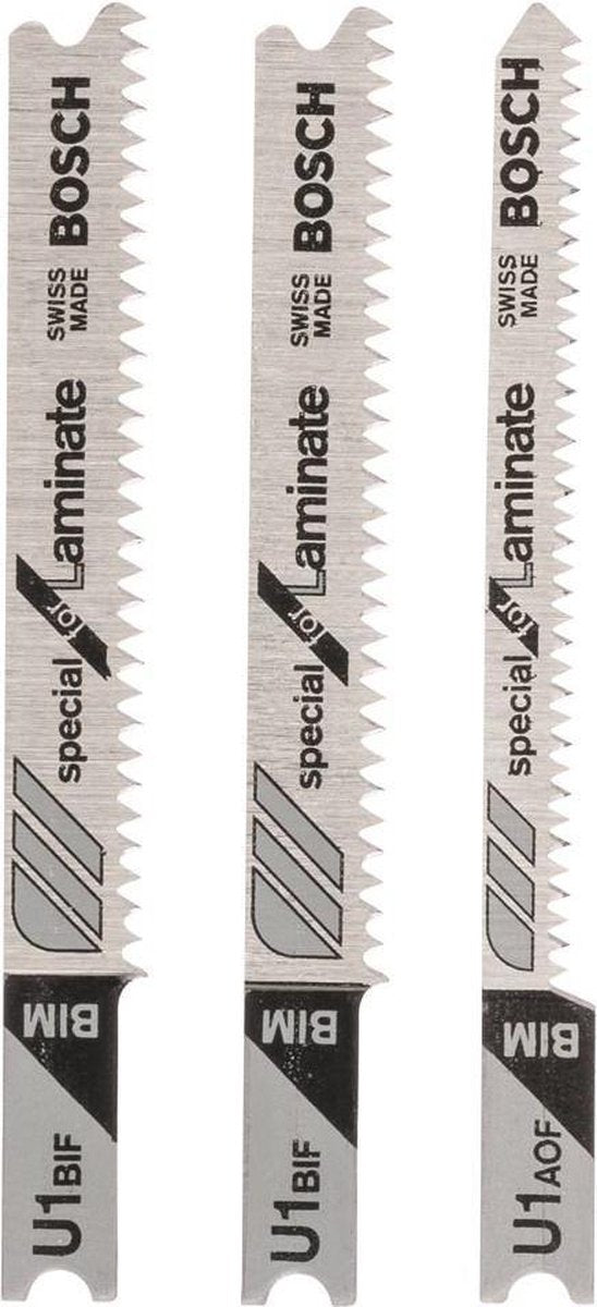 Bosch - Set di lame per seghetto alternativo da 3 pezzi con attacco a U (2; u 1 bif); (1; u 1 aof)