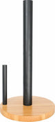 Point-virgule keukenrolhouder - bamboe - zwart - ø 15cm h 29cm