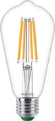 Philips led philips ultra efficient led lamp edison transparant - 60 w - e27 - warmwit licht