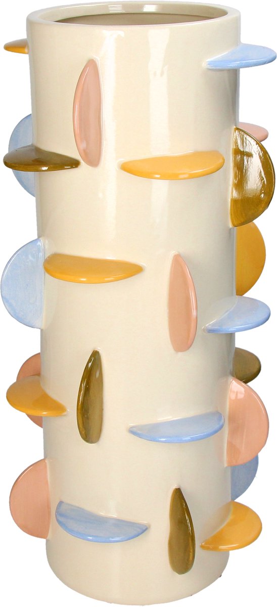 Collezione HD vaso dischi terracotta 21,5x21,5x46cm