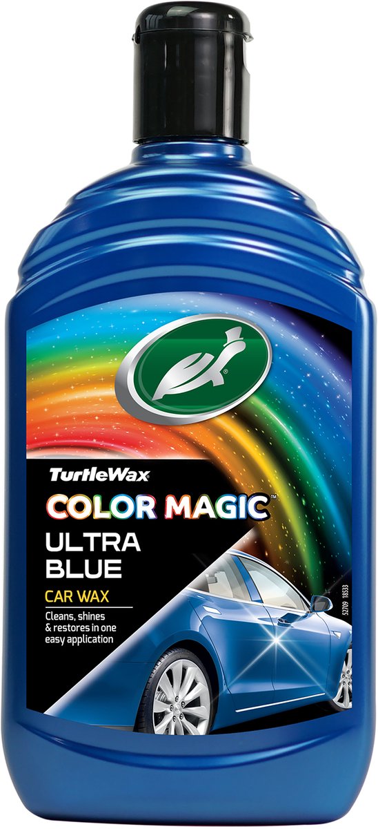 Turtle Wax Color Magic Ultra Blue Wax - Limpia da brillo - Restaura y agrega color - Camufla rayones y manchas opacas - Proporciona protección duradera - Rápido y fácil de usar - 500ml