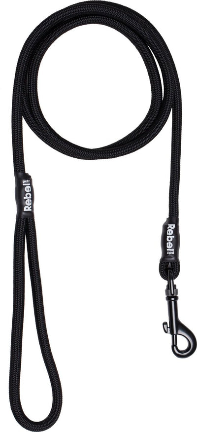 Guinzaglio per cani Rebel Petz - nero - s - 8 mm x 140 cm