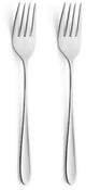 Amefa monaco - set forchette dolce 2 pezzi - per 2 persone - color argento - acciaio inox - lavabile in lavastoviglie - 18 10 - 6 persone