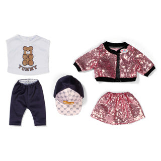 Conjunto glamuroso para bebé 43cm | 2 piezas