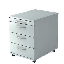 Bach cassettiera mobile martellatore 1606 bo melaminico 428x800x512mm 4 cassetti grigio