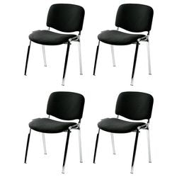 Sedia visitatore stile Nowy plus cromata nera