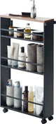 Yamazaki smalle trolley voor keuken of badkamer - tower - zwart
