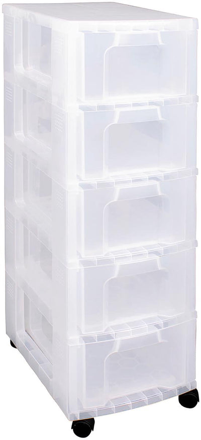 Cajonera tipo caja realmente útil 5 x 12 l | transparente