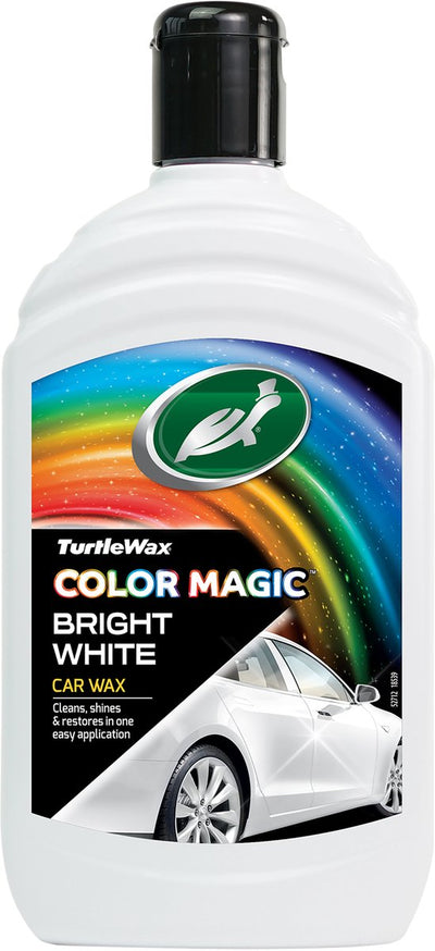 Turtle Wax Color Magic cera bianca brillante - pulisce dona lucentezza - ripristina e aggiunge colore - mimetizza graffi e punti opachi - fornisce una protezione duratura - facile e veloce da usare - 500ml