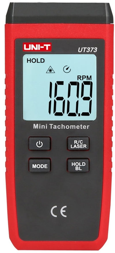 Tacómetro láser Uni-t UT373 – tacómetro digital de 2,5 a 99 999 rpm – minimedidor de rpm preciso con promedio mínimo máximo + retención
