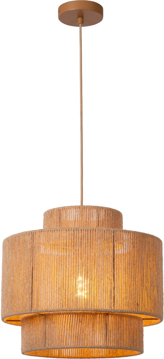 Lucide nomi - hanglamp - ø 40 cm - 1xe27 - taupe