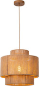 Lucide nomi - hanglamp - ø 40 cm - 1xe27 - taupe