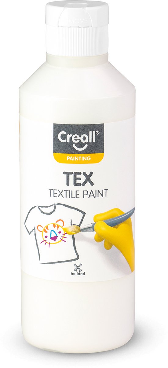 CREALL Textile paint white, 250ml