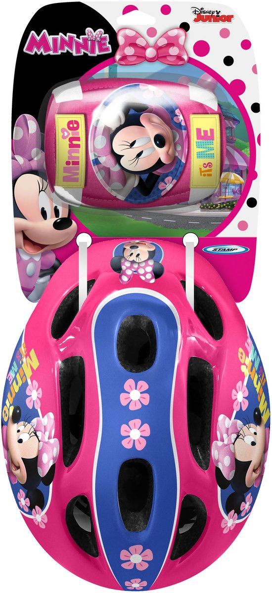 Casco per bambini Disney con protezioni Minnie Mouse Girls rosa 5 pezzi