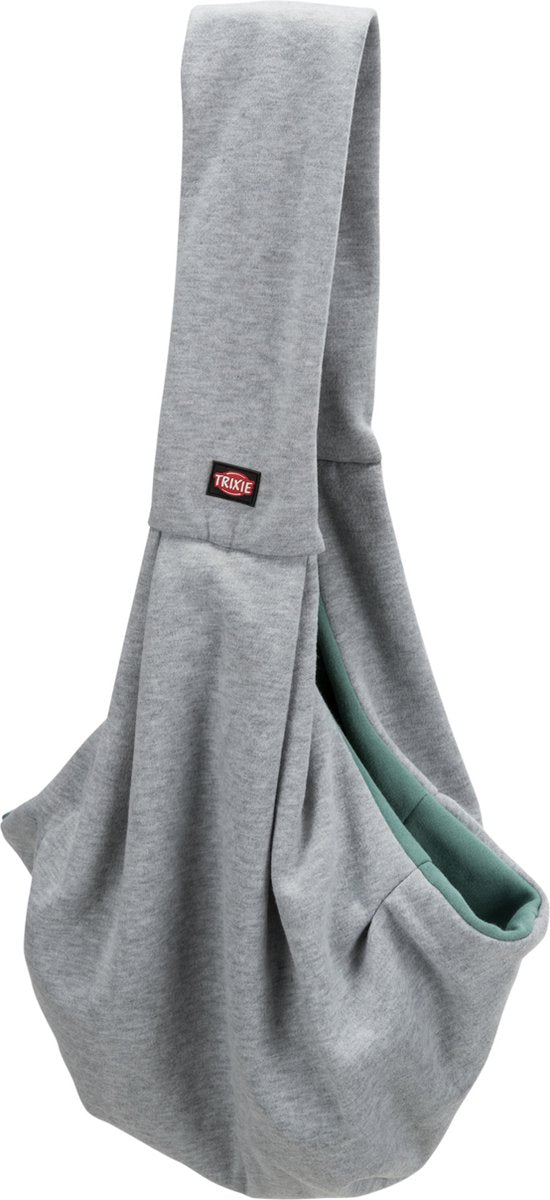 Trixie junior dog bag belly carrier light gray mint green