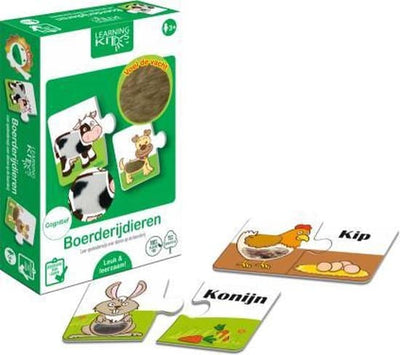 Boneros Kitds de aprendizaje de juguetes - animales de granja (6 x 2)