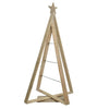Decoris Arbol de Navidad madera lineas metal 114x22x64