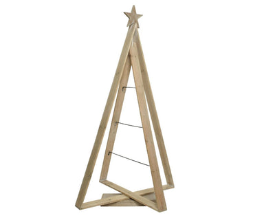 Decoris Christmas tree wood metal lines 114x22x64