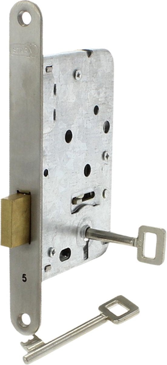 Placa frontal de cerradura de gabinete Starx de acero inoxidable