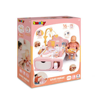 Set de cuidado para muñecas 3 en 1 rosa