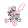Poppenw. + verzorgingstas grijs roze 65x35,5x75 cm
