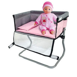 Tavolo da cura delle bambole grigio rosa pink39x25x39cm