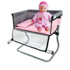 Poppen verzorgingstafel grijs roze39x25x39cm