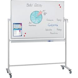 Mobile whiteboard franken stc201 painted steel light gray