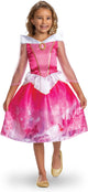 Disfraz princesa disney - bella durmiente, vestido de cuento aurora clásico, talla m (7-8 años), niñas