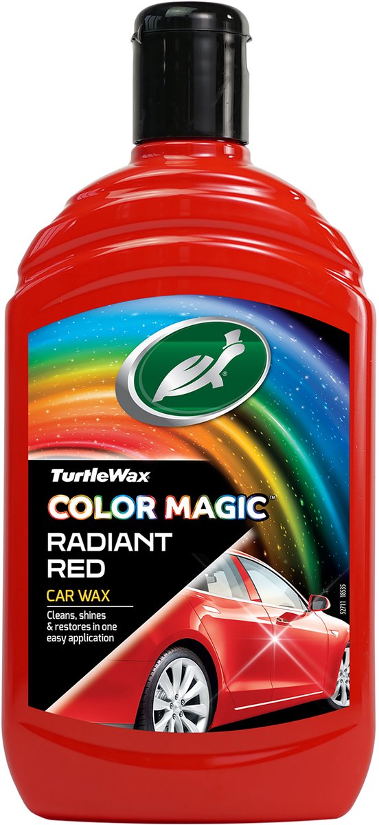 Cera de tortuga color magic cera roja radiante - limpia da brillo - restaura y agrega color - camufla rayones y manchas opacas - brinda protección duradera - rápido y fácil de usar - 500ml