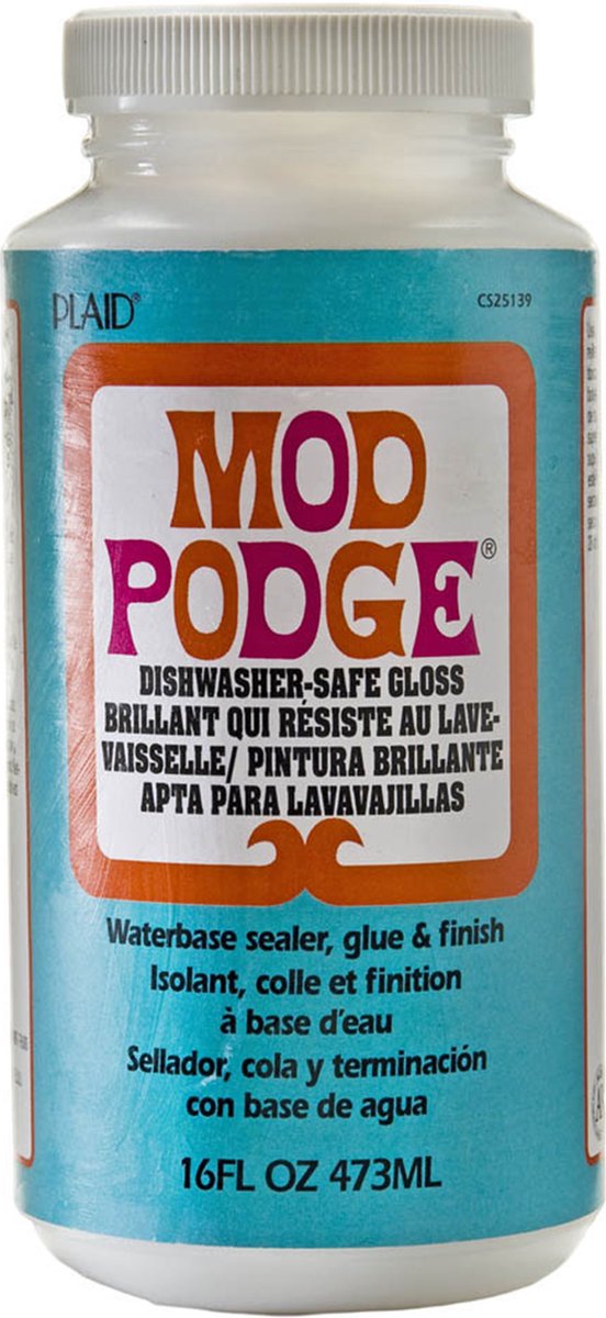 Mod podge lucido lavabile in lavastoviglie - colla per decoupage - impermeabile - 473 ml
