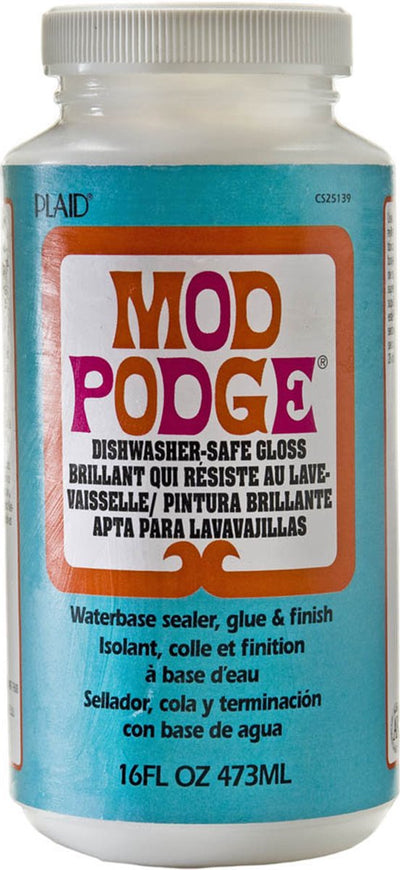 Mod podge dishwasher safe gloss - decoupage glue - waterproof - 473ml