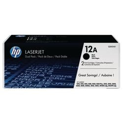 Cartucho de tóner hp q2612ad nr 12ad negro paquete doble