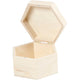 Creativ company cc houten doos hexagon 12x7 cm