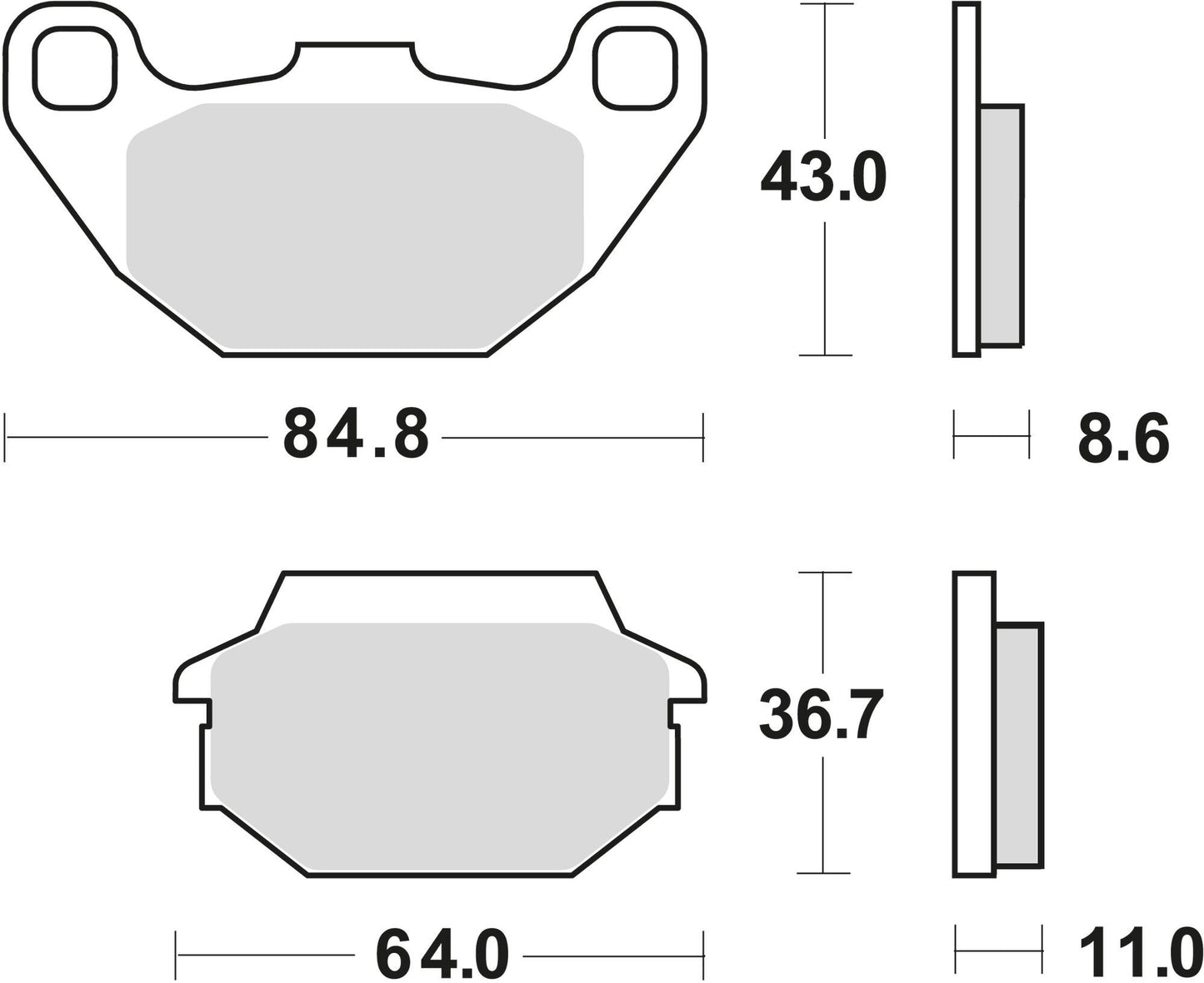 Trw remblokken mcb 712 brake pad mcb 712 organic standard
