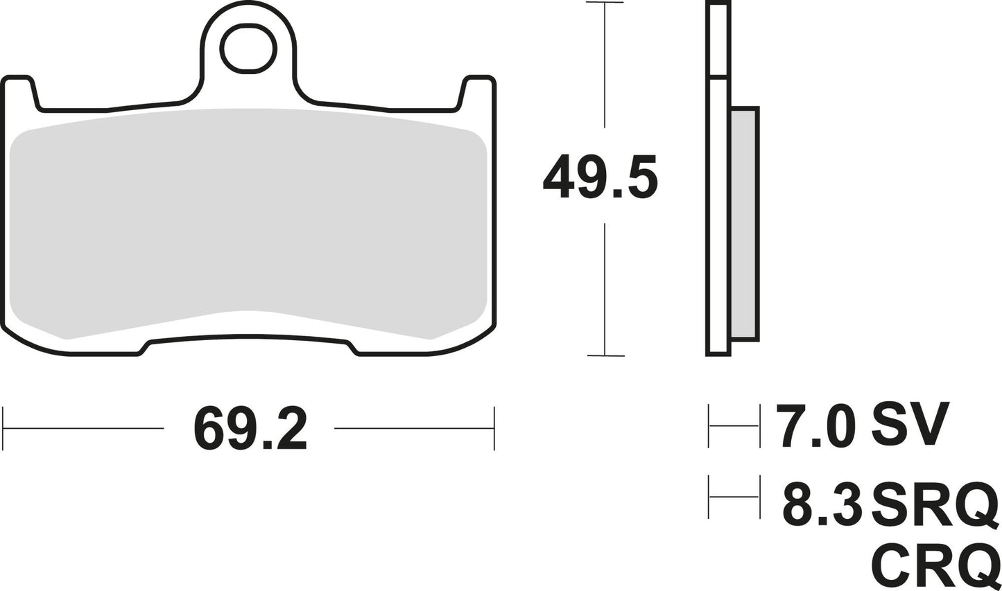 Trw Brake Pad MCB 737 SV Sinterato Metal