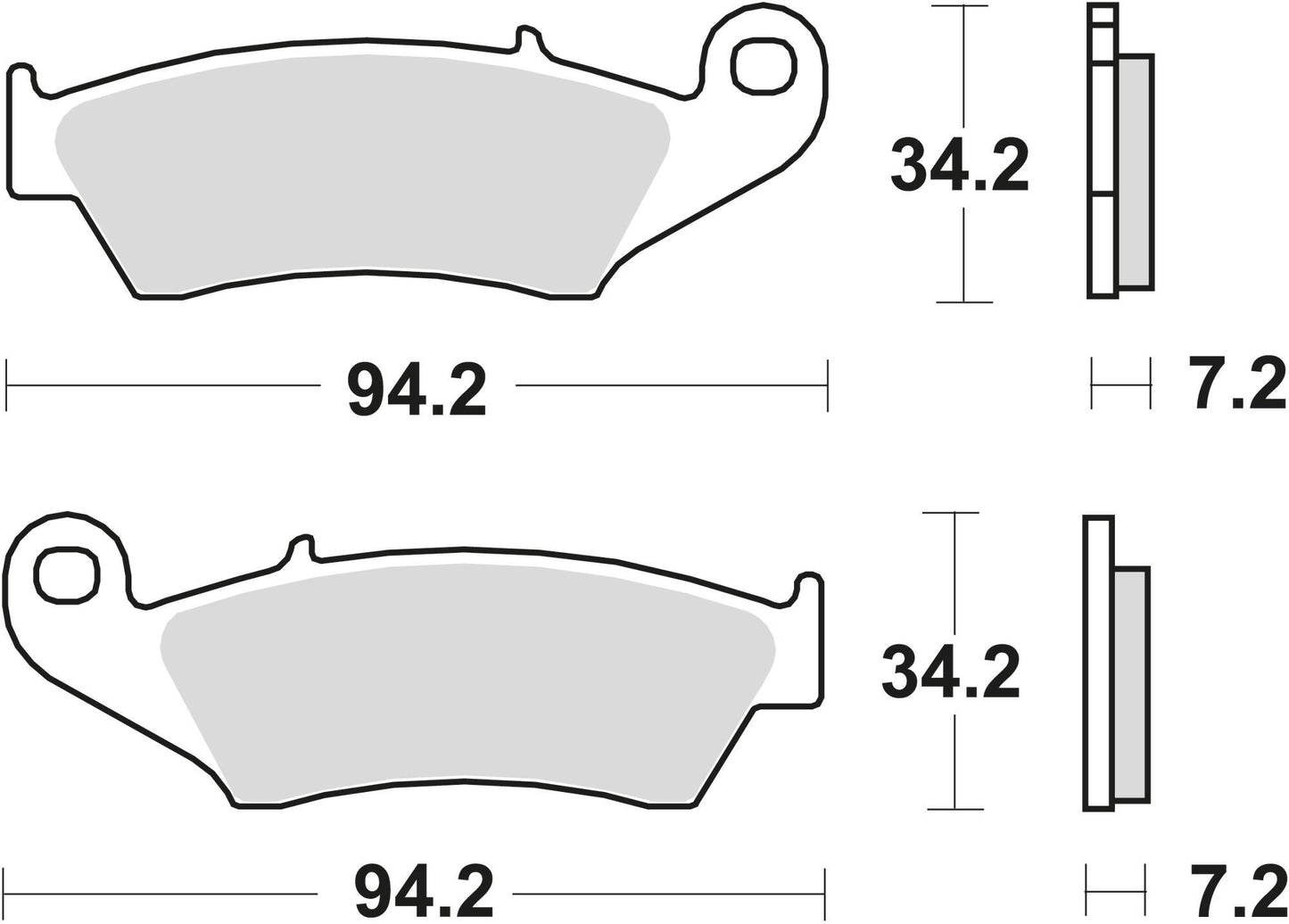 TRW Brake Pad MCB 669 RSI Sint.Metal Offr.Rac.