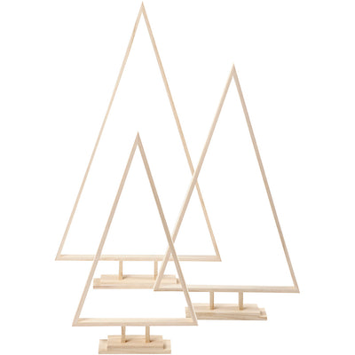 Alberi di Natale Creative Company, h: 40+50+60 cm, l: 22,5+29+35 cm, 3 pezzi 1 scatola
