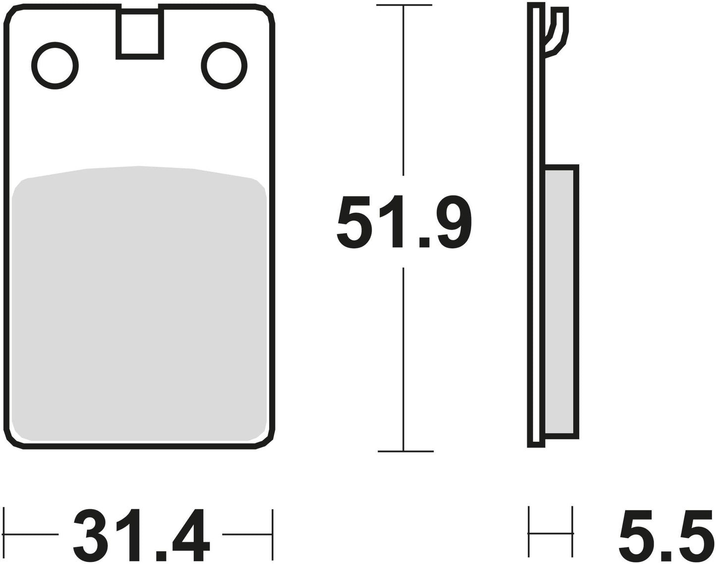 TRW Brake Pad MCB 564 Organic Standard