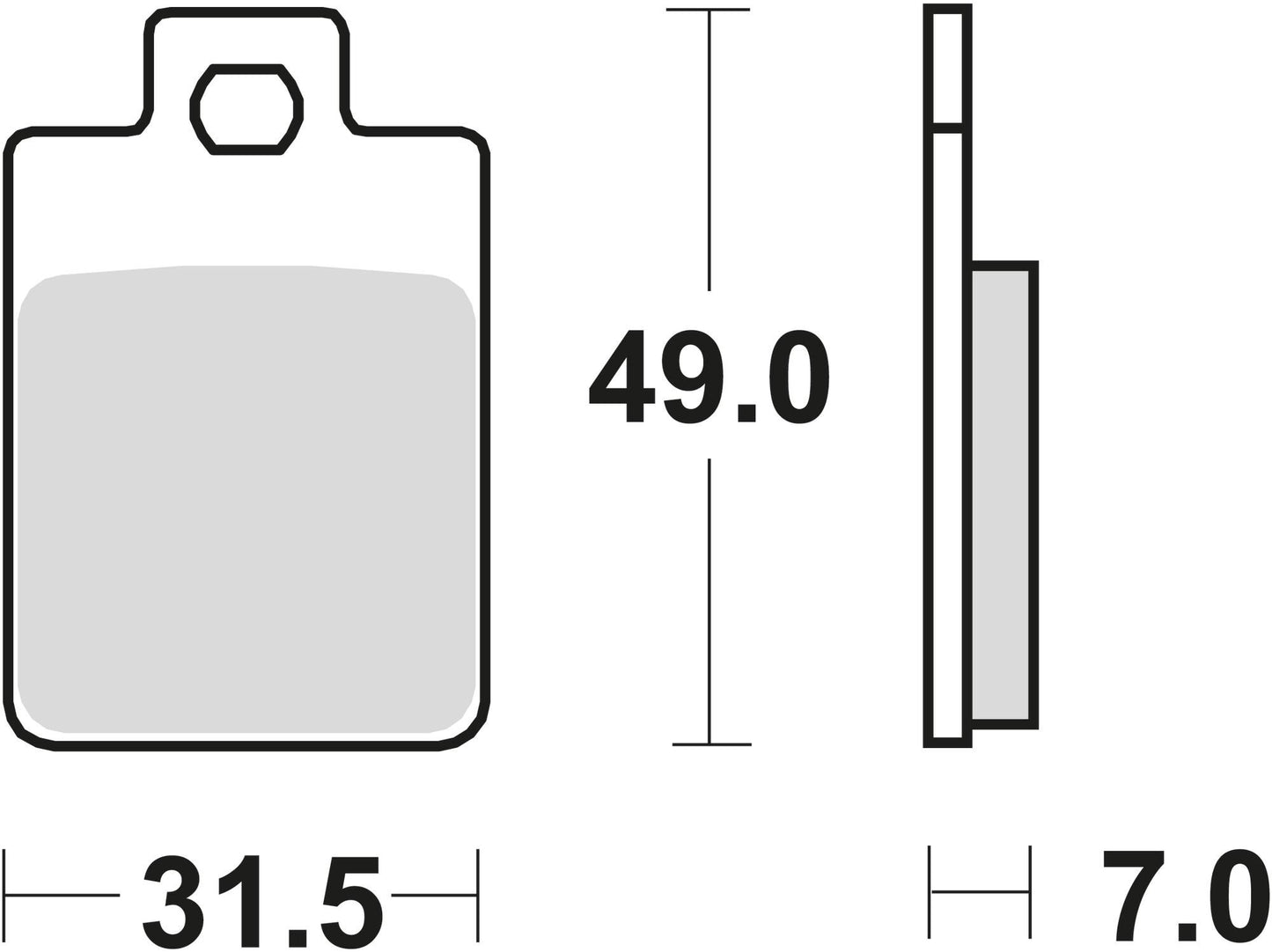 TRW Brake Pad MCB 688 Organic Standard