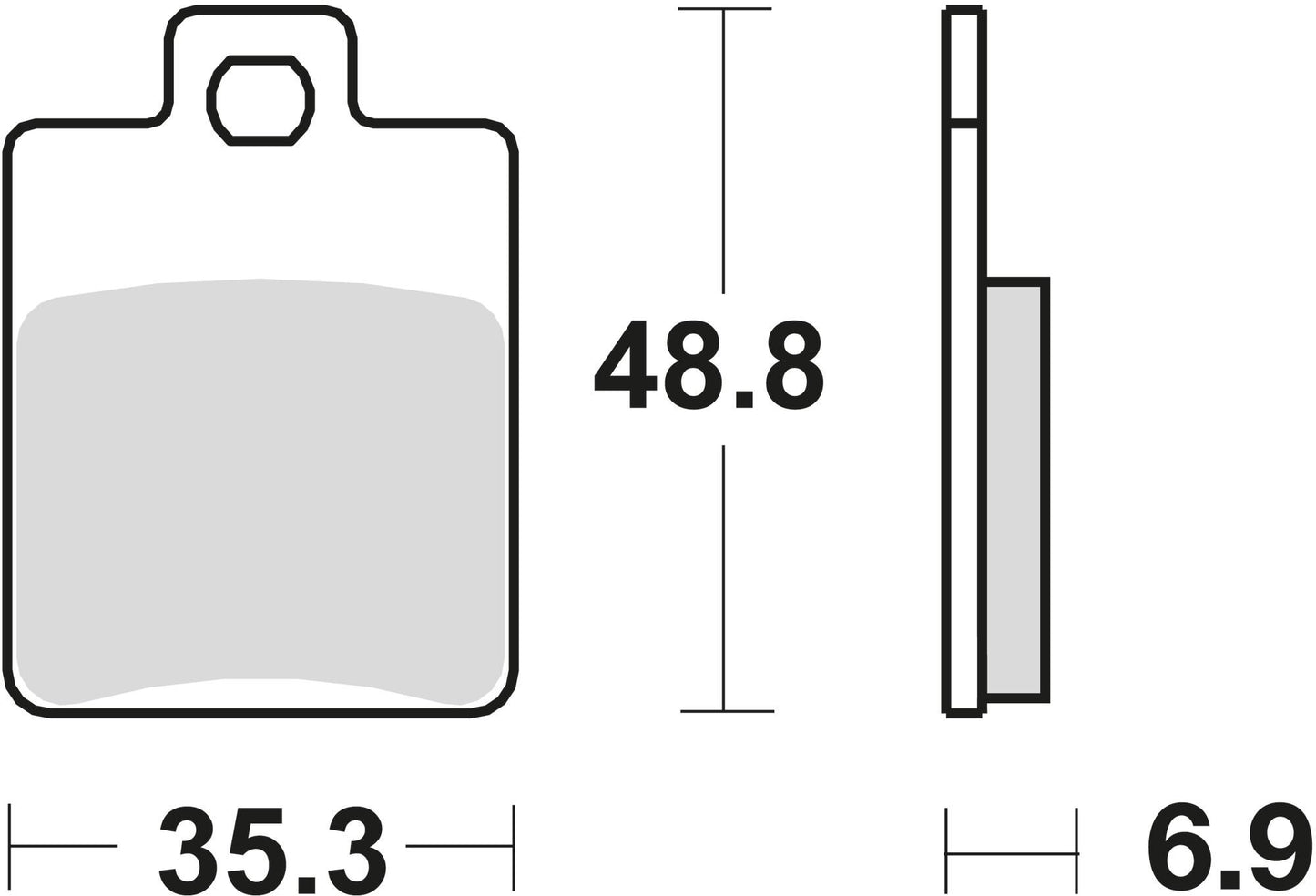 TRW Brake Pad MCB 695 EC organico